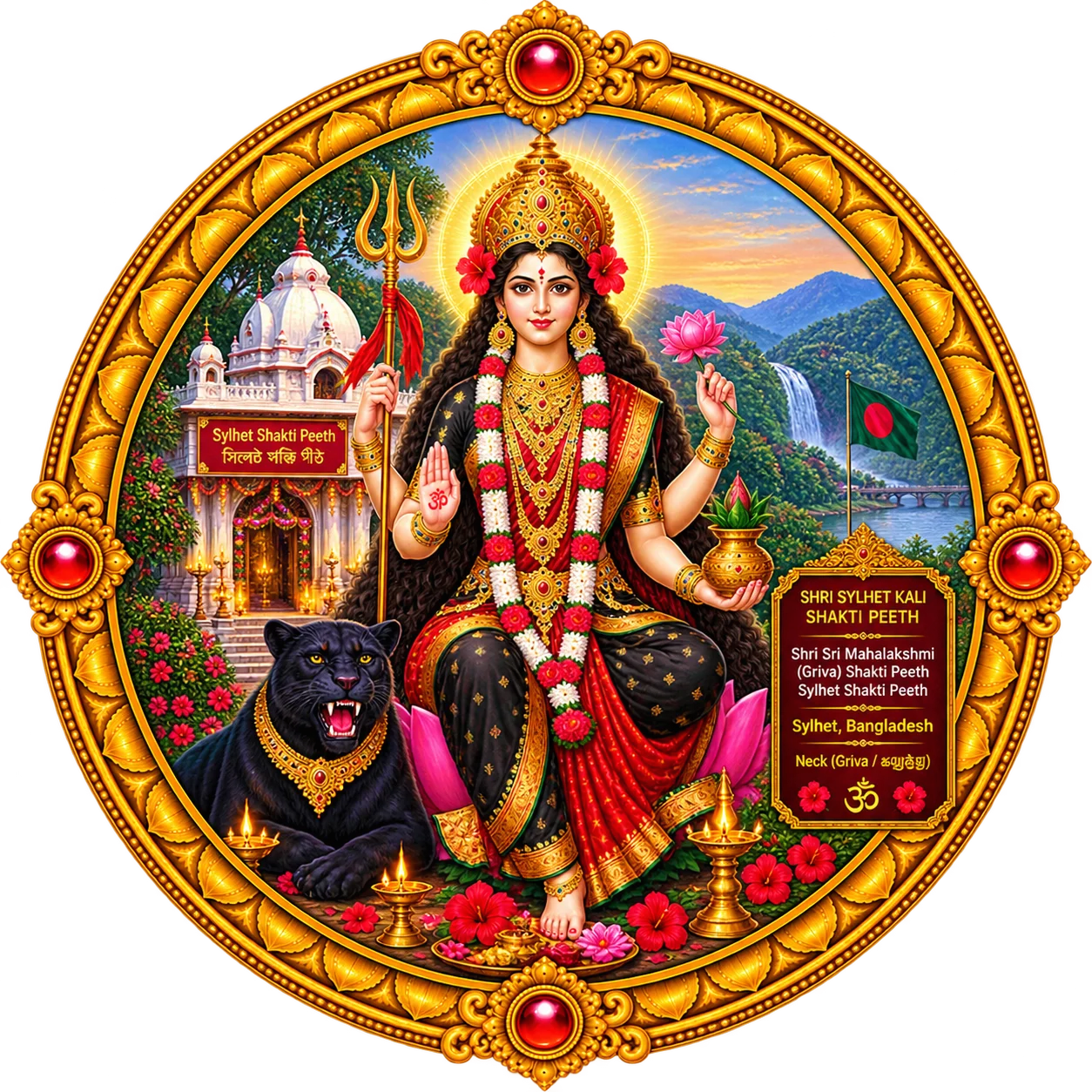Goddess Sri Sylhet Kali Center Medallion